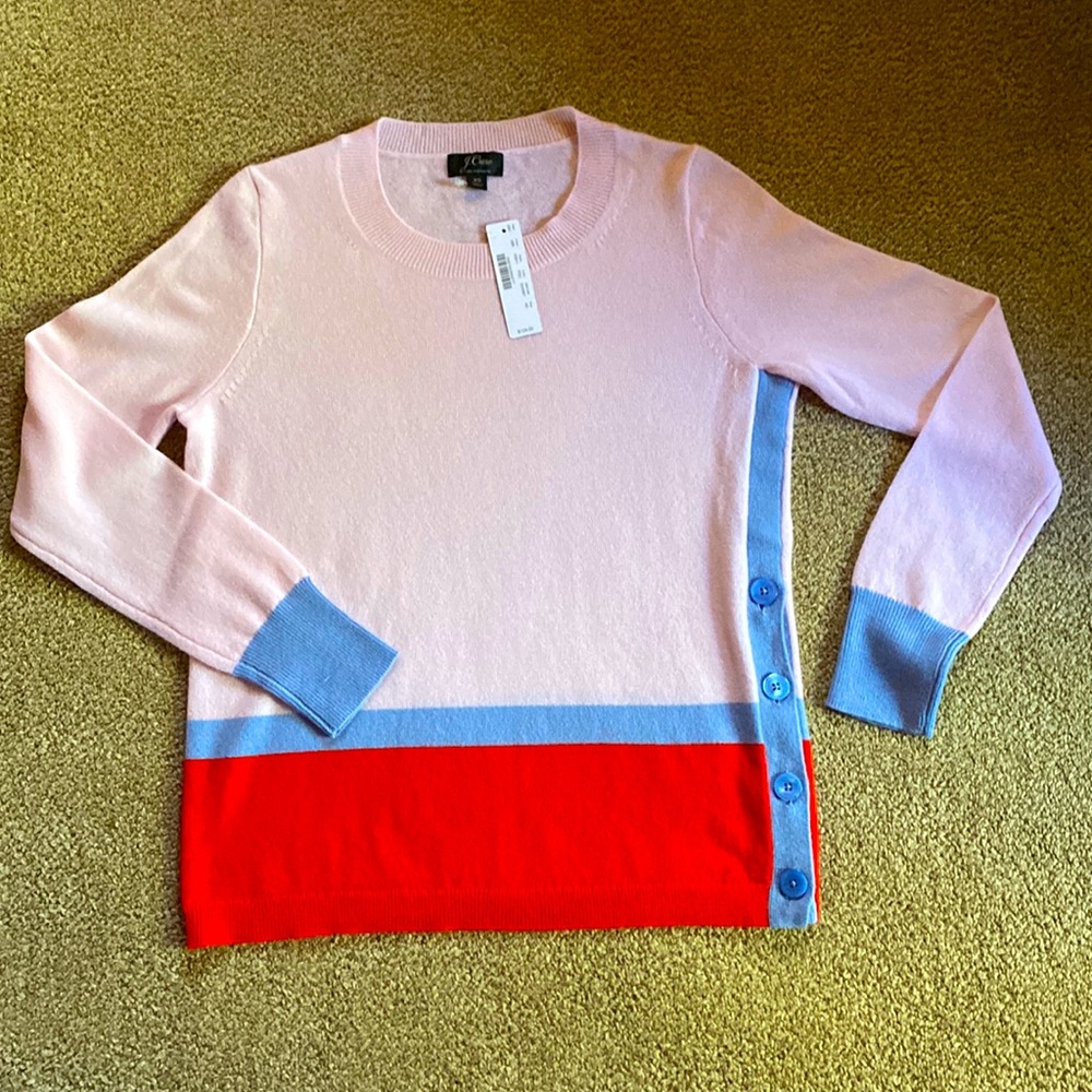 NWT J Crew cashmere crew neck sweater. XS